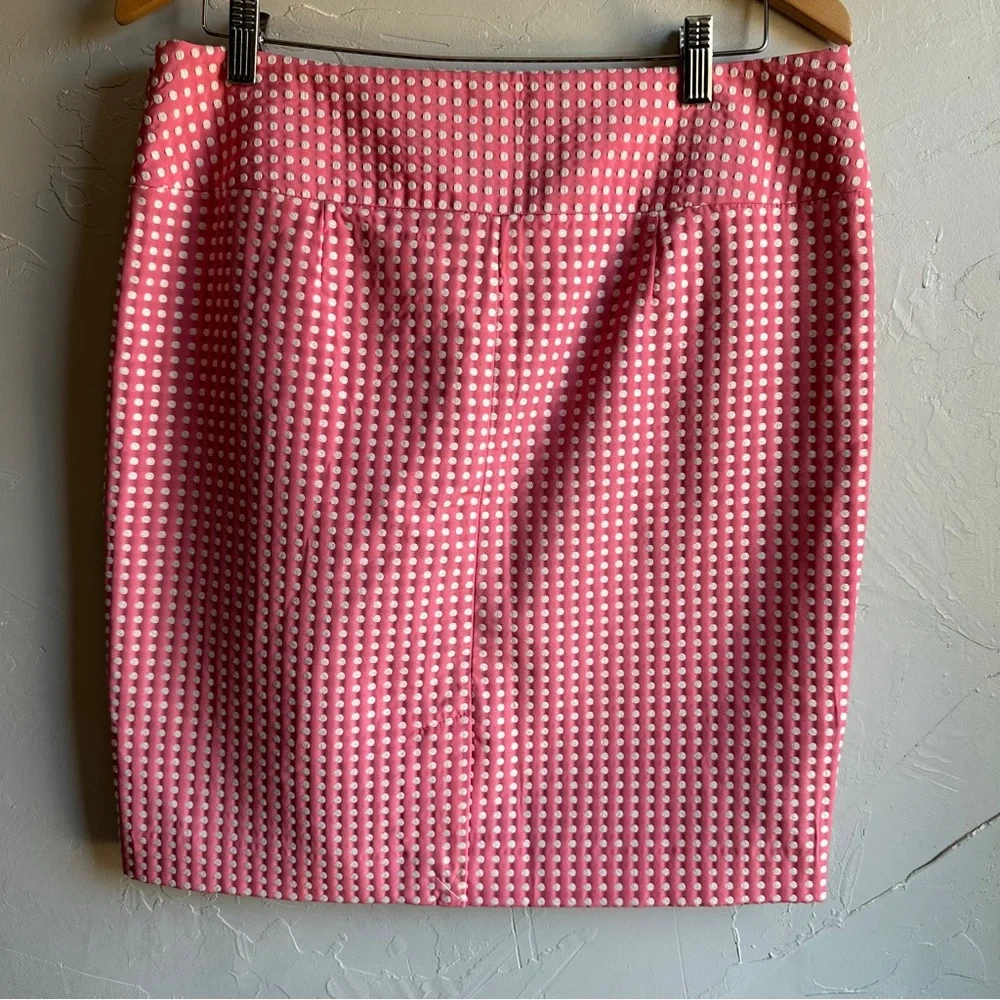 Pink Polka Dot Skirt Coquette Y2K Preppy Girly Bow Mini Cottagecore Loft‎ Sz 10